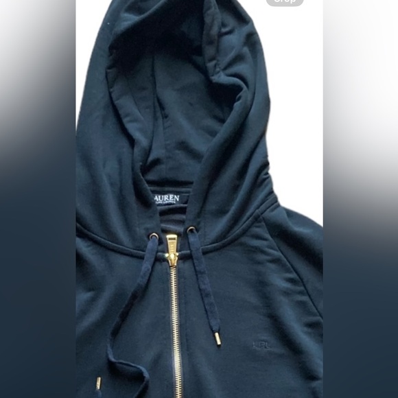 Women’s Polo Ralph Lauren Quarter Zip Hoodie Sweater Medium - Picture 2 of 3